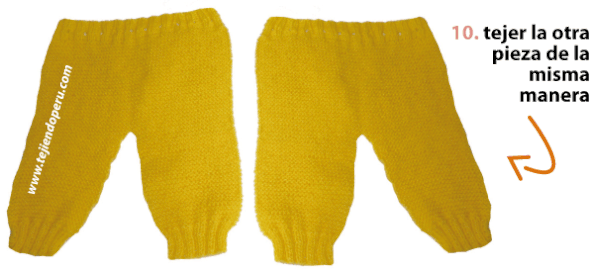 Pantalón de bebé a palillo paso a paso store