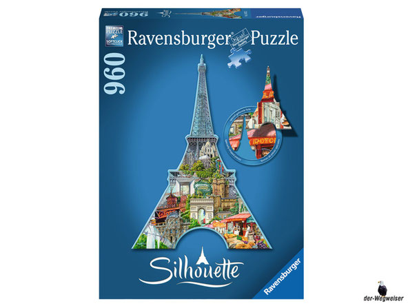 Bei der Bestellung im Onlineshop der-Wegweiser erhalten Sie das Ravensburger Paket 16152 "Silhouette Eiffel Tower", 960tlg.