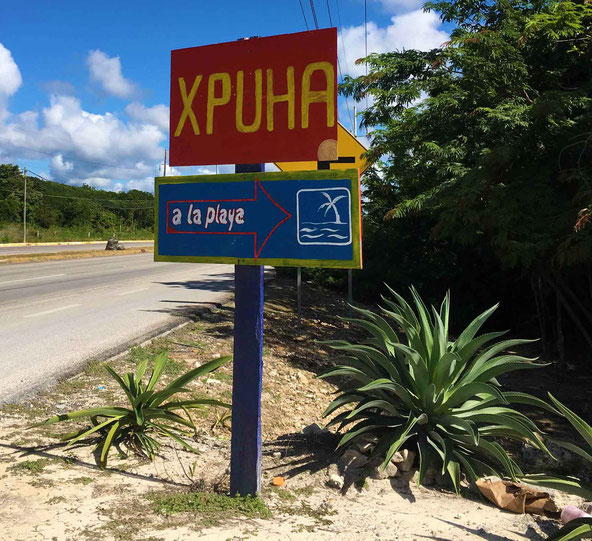 6 Best Public Family Beaches in Playa del Carmen - Off Resort - Xpu-ha - Entrance Sign