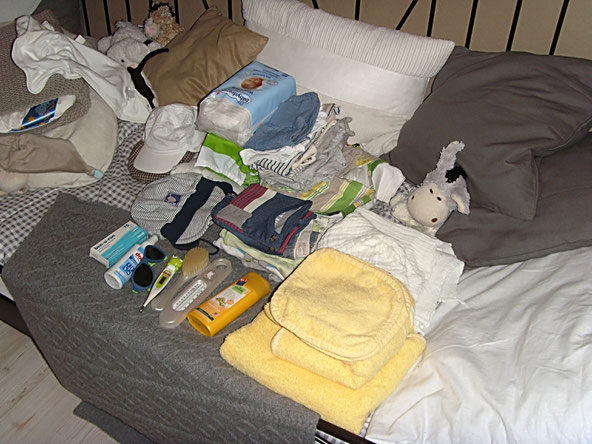 Reisen mit Kind,Packliste, Checkliste, Koffer packen