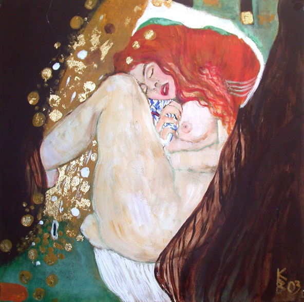 Danae I, 2003, Acryl auf Leinwand, 100 x 100 cm