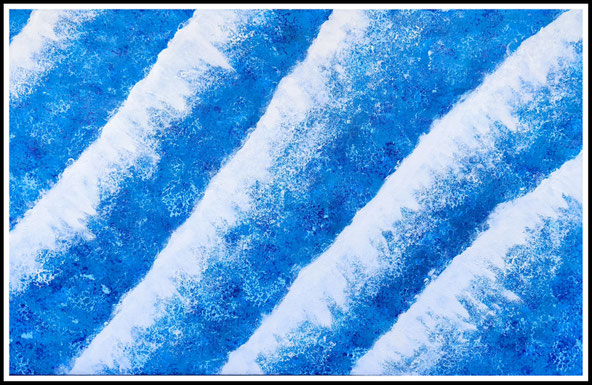 "Waves" - Acrilici su tela con finitura fotocatalitica - Dim: 66x134 cm