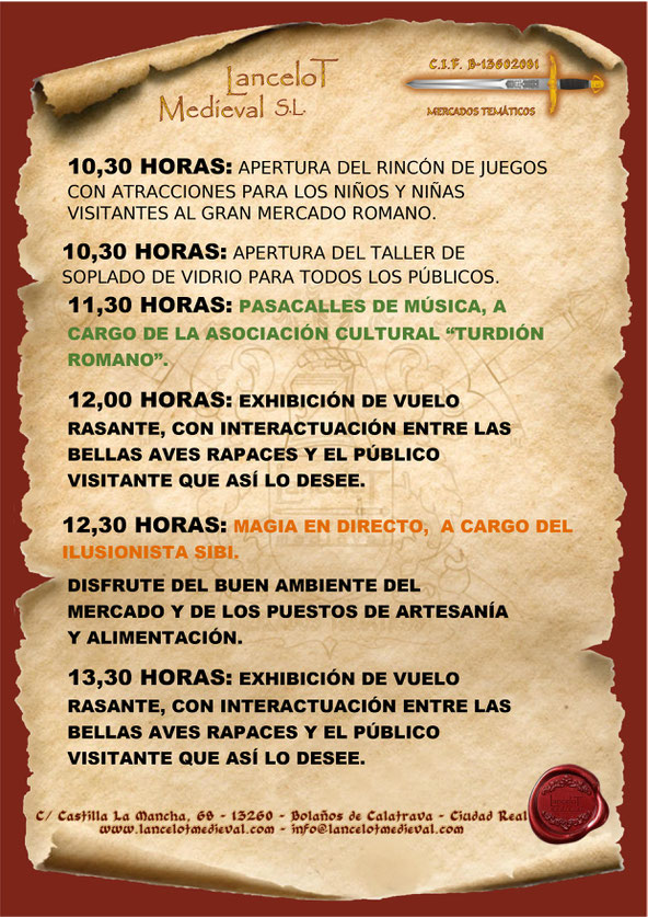 Programa del Mercado Romano de Ponferrada