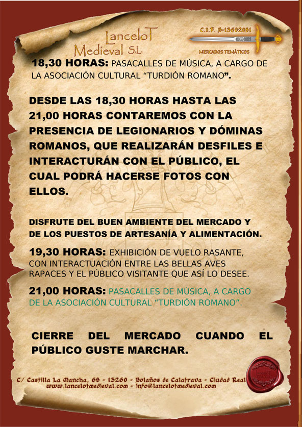 Programa del Mercado Romano de Ponferrada