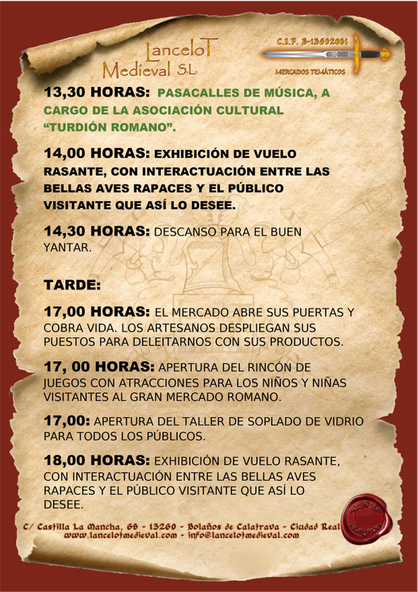 Programa del Mercado Romano de Ponferrada