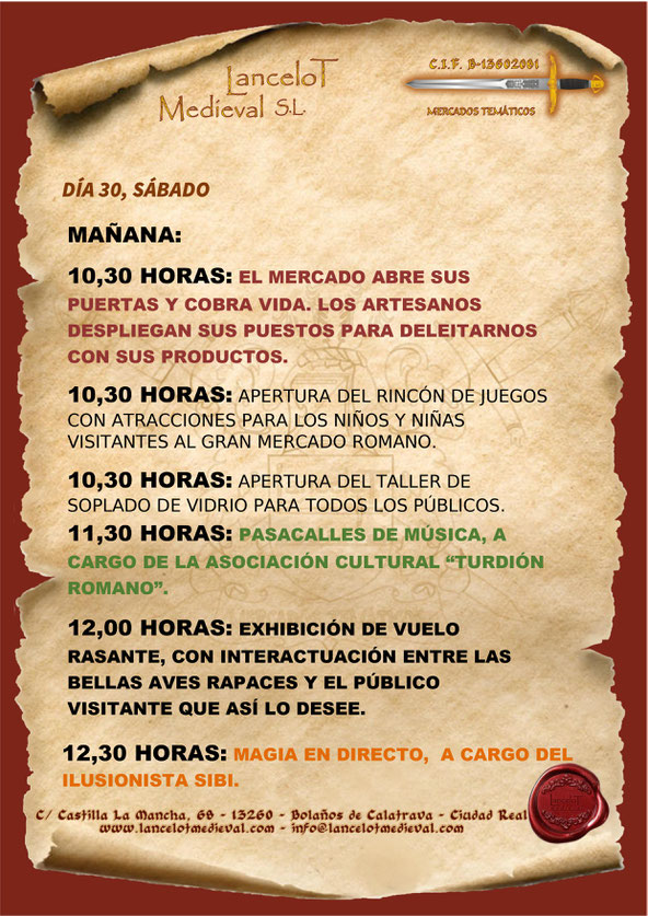 Programa del Mercado Romano de Ponferrada