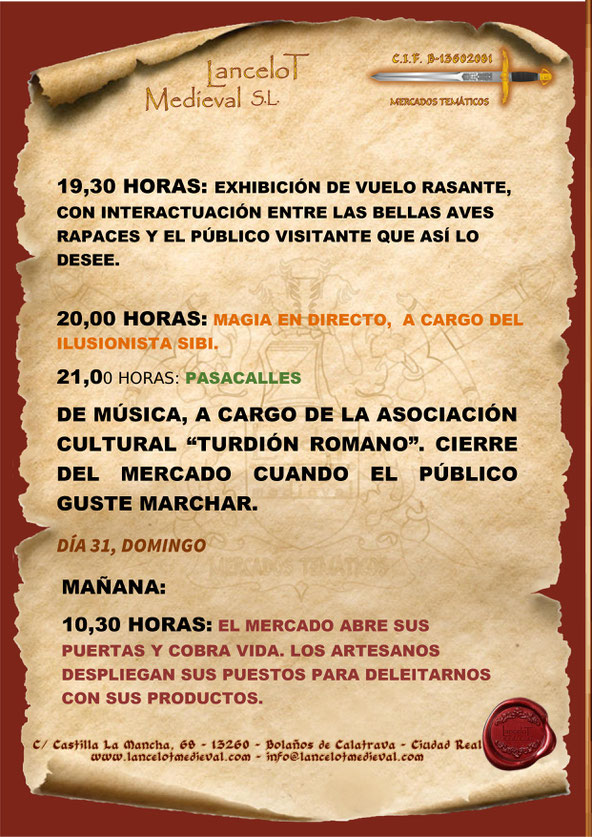 Programa del Mercado Romano de Ponferrada