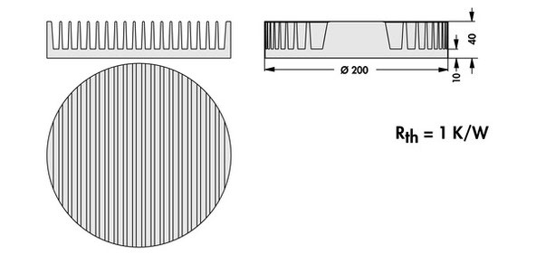 ICK LED R 45,7x16,5（45.7mm径）Fischer Elektronik LEDヒートシンク