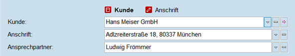 Standard Anschrift und Ansprechpartner