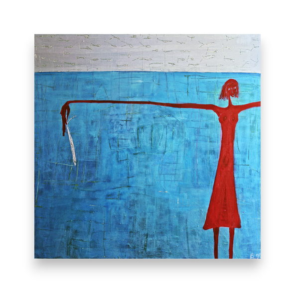 La Pescadora VII, acrilico s/lienzo, 140 x 140 cm