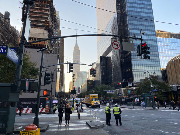 New York City-Straßenszene, Manhattan. Multimedia-Vortrag - Weltliteratur. Orte und Worte. New York. Foto: Helge Stroemer