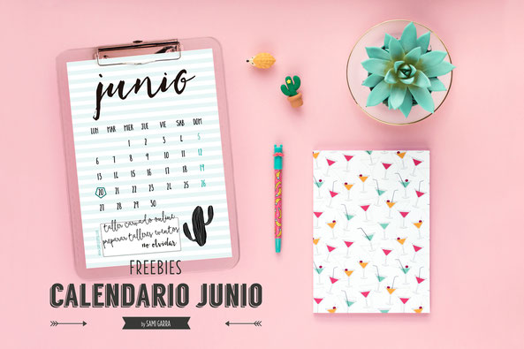 Freebies de calendario: JUNIO by Sami Garra