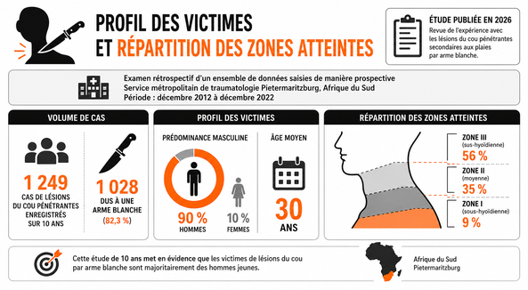 Profil des victimes de blessures au cou