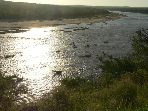 Kruegerpark, Abendstimmung am Fluss