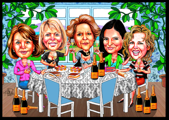 Senta Berger, Uschi Glas, Christiane Hörbiger, Elisabeth Lanz und Veronica Ferres.