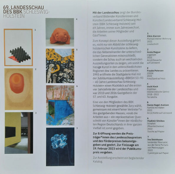 Einladung zur Landesschau 2022-2023, Stadtgalerie Kiel