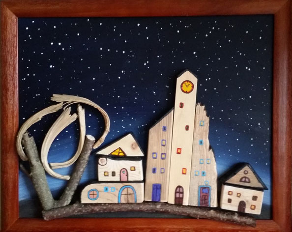 Kollage Mixed Media Kunst Heike Lüders