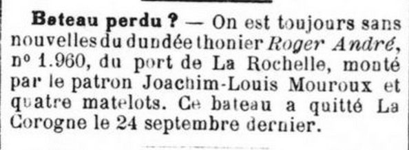 Extrait de "L’Écho Rochelais" du 13/11/1912