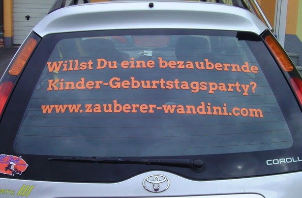 Wandinis Zaubermobil mit Aufkleber