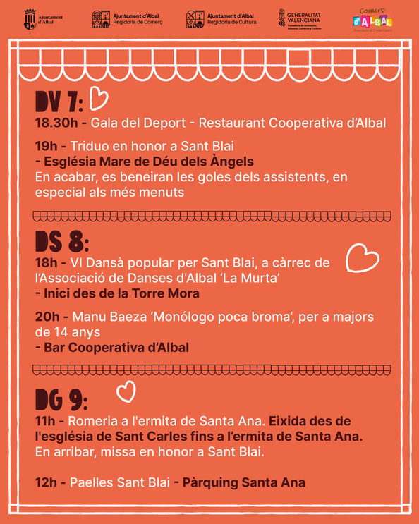 Programa de la Feria de San Blas en Albal