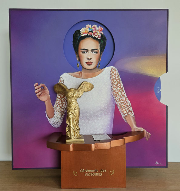 painting, peinture contemporaine, Victoire de Samothrace, femme inspirante, Simone/Greta/Frida/Angèle