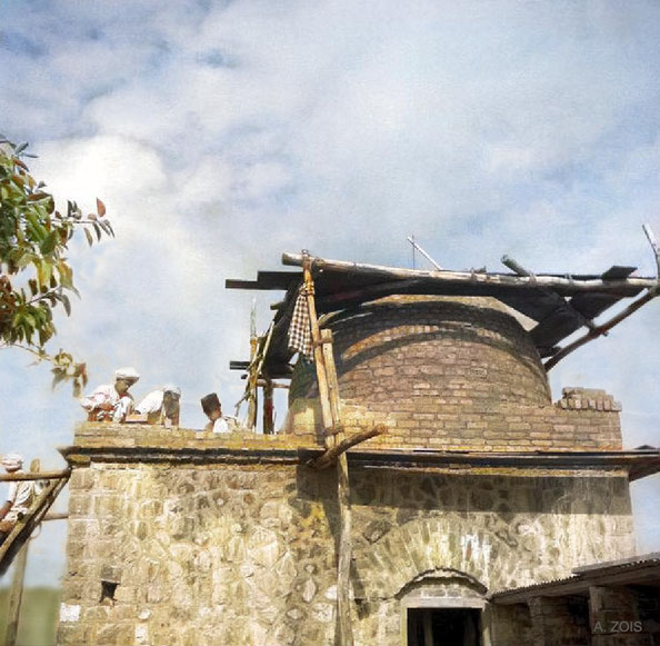 August, 1938 - Tomb construction. Image rendered by Anthony Zois