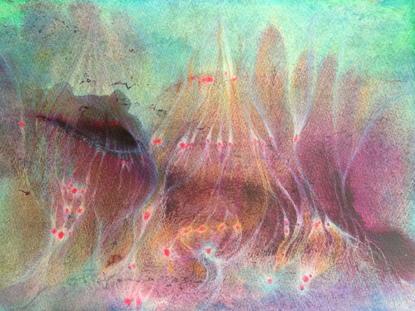 直感アート絵画(同じ絵で上下が逆さまの画像) by 青木せい子