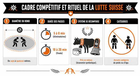 Cadre de la lutte suisse explicatif