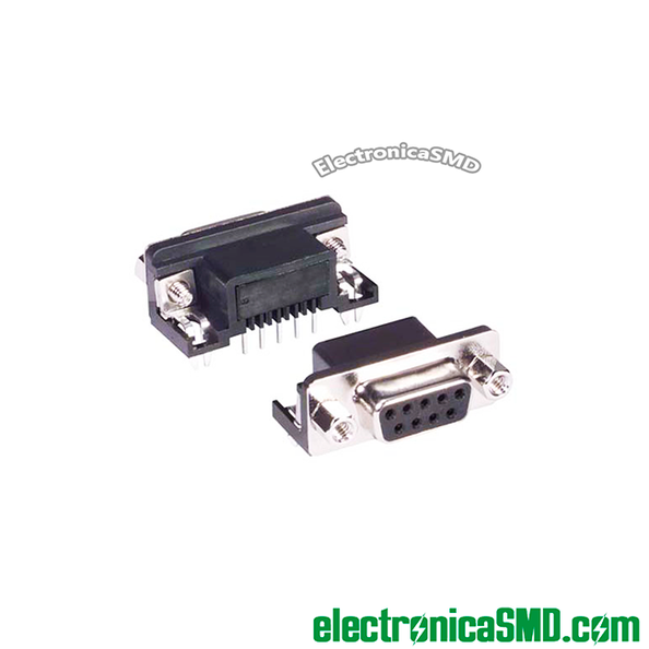Conector DB-9 placa hembra Electronica Electronico Guatemala ElectronicaSMD DB9 pcb soldar en placa