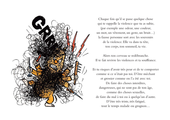 Quand on te fait du mal. Violences aux enfants. Album Claude Ponti gratuit. VEO. Droits de l'enfant. Victomologie. Traumatismes. Emotions. PDF gratuit. Informations sur les violences et leurs conséquences. CPS. Psychologie.
