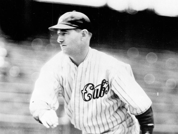 Nella foto Charlie Root, il lanciatore dei Cubs di quella partita