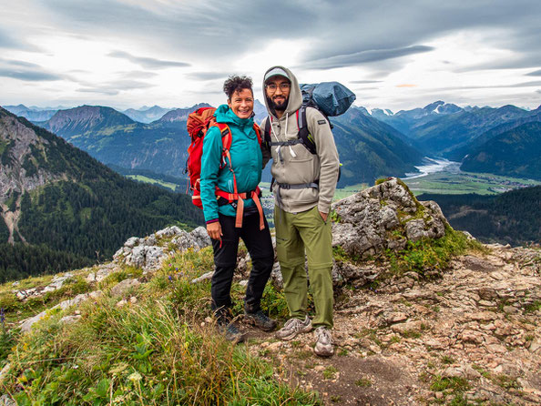 Integrationsprojekt Wanderglück auf dem Gräner Höhenweg zum Füssener Jöchel und weiter hinab zum Haldensee.