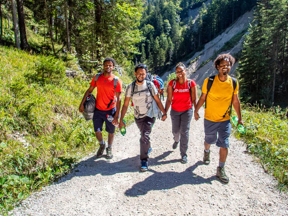 Integrationsprojekt "Wanderglück" - multikulturell wandern wir in den Allgäuer Alpen.