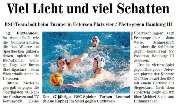 BSC-Team holt beim Turnier in Uetersen Platz vier. Neue Buxtehuder Wochenblatt vom 30.11.2013