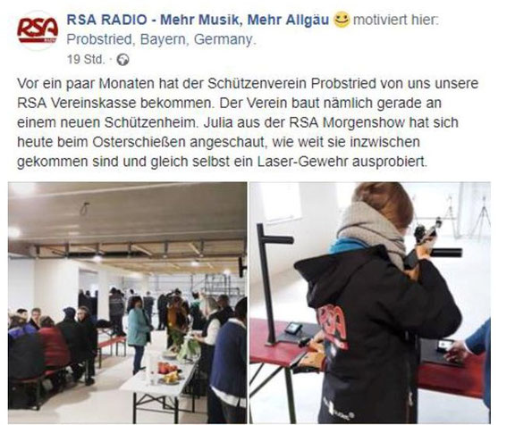 Quelle: RSA Radio / Schützenverein Probstried