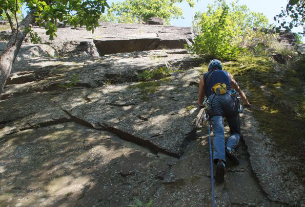 Mittwochsklettern an der Birkenwand im Klettergebiet Steinicht, 28.08.2024