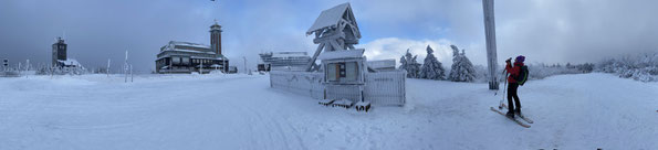 am Gipfel des Fichtelberg 1214 m / Sachsen, (Foto: L. Hille)