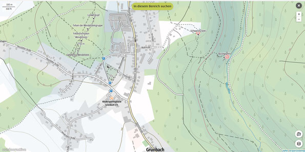 outdooraktive.com - Kartenausschnitt von Grünbach