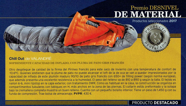 Test - Valandre Down Sleeping Bag - Chill Out 850