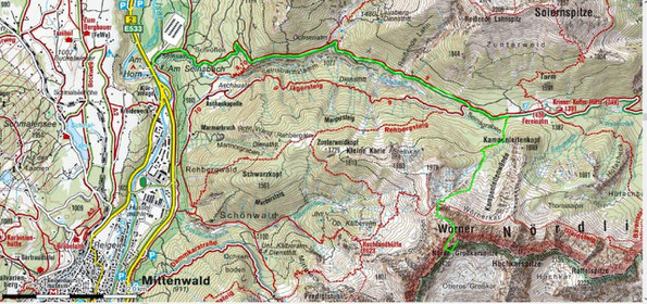 Bergtour zum "Wörner" -  2474 m,  im Karwendelgebirge