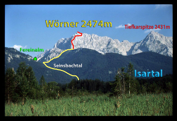 Bergtour zum "Wörner" -  2474 m,  im Karwendelgebirge