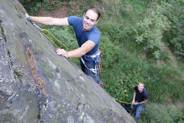 Mittwochsklettern am Wendelstein - Rechter Teil, am 04.09.2019