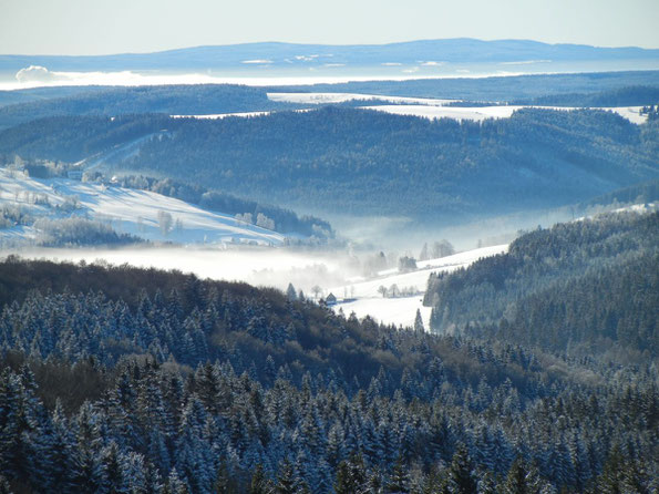 Skitour im winterlichen Vogtland am 14.02.2021