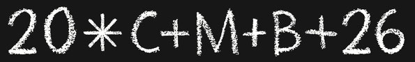 20 * C + M + B + 26