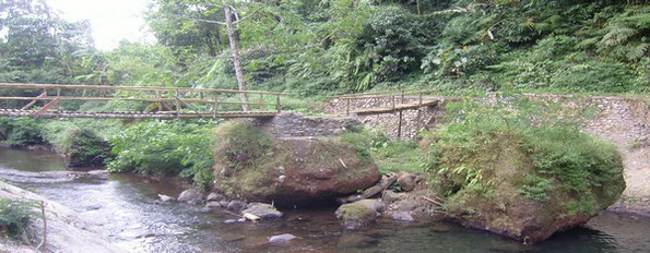 Brücke aus Bambusstangen