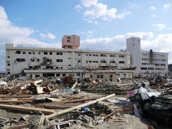 被災した志津川病院（写真：南三陸町）