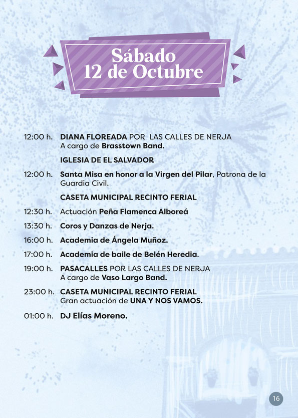 Programa de la Feria de Nerja