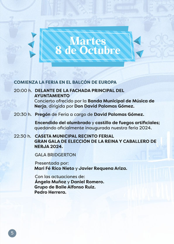 Programa de la Feria de Nerja