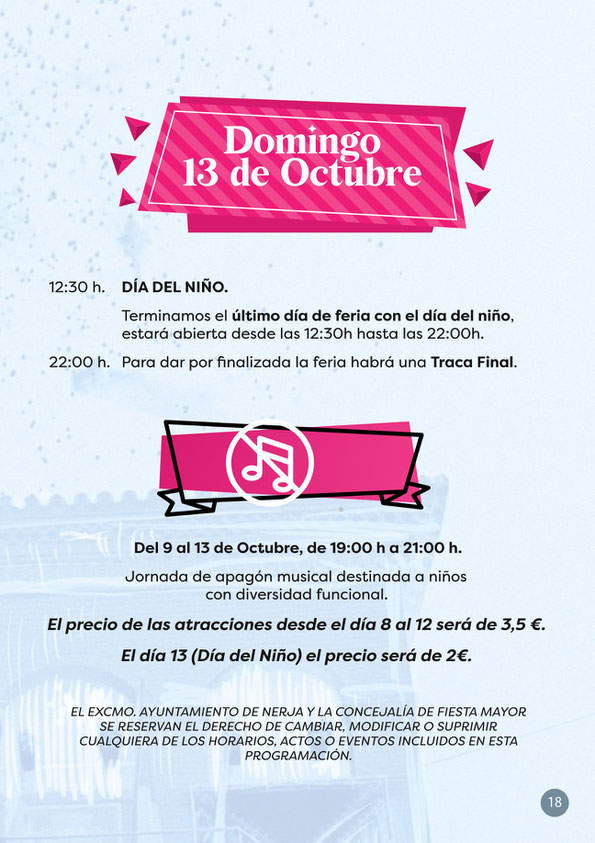 Programa de la Feria de Nerja