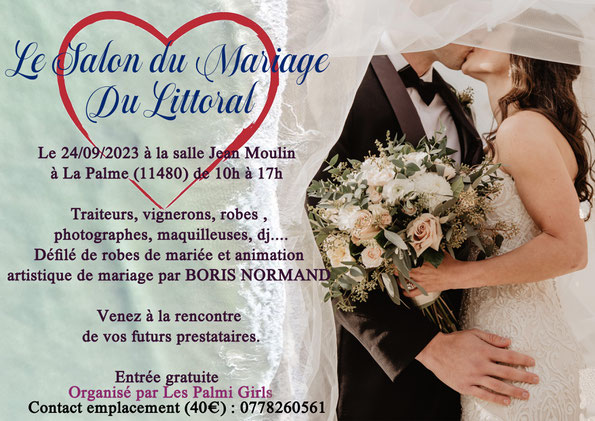 Le Salon du Mariage du Littoral à La Palme - 24 Semptebre 2023